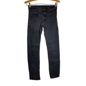 Boys Levis  510 Super Skinny Denim Jeans Charcoal Black Size 12 Regular 26X26